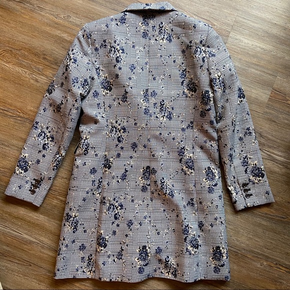 Calvin Klein Floral-Printed Plaid Jacket - Picture 7 of 15